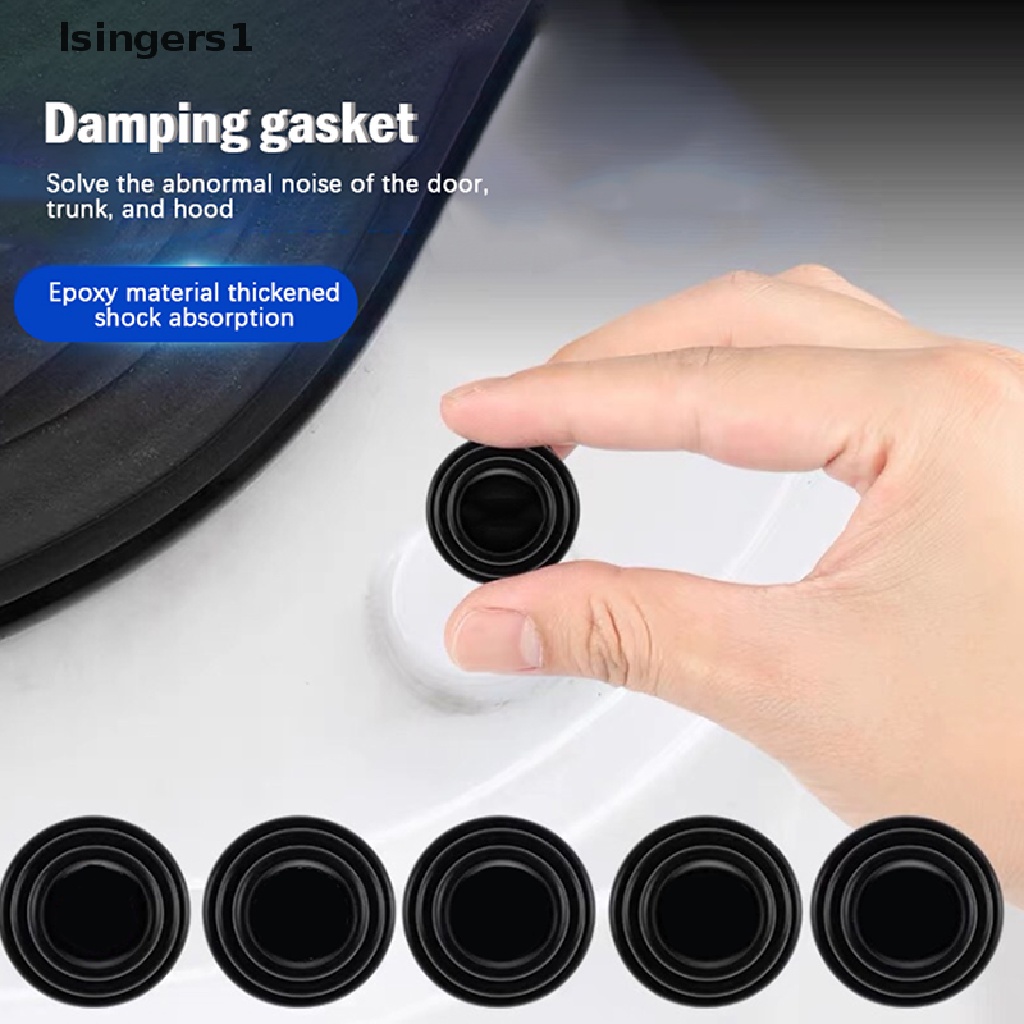 (lsingers1) 10pcs / Set Pad / Bantalan Silikon Anti Tabrakan + Shock Absorber Untuk Pintu Mobil