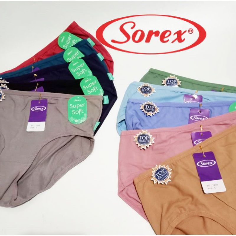 celana dalam sorex 1239 super soft termurah | CD sorex bahan katun lembut polos anti selip nyaman dipakai