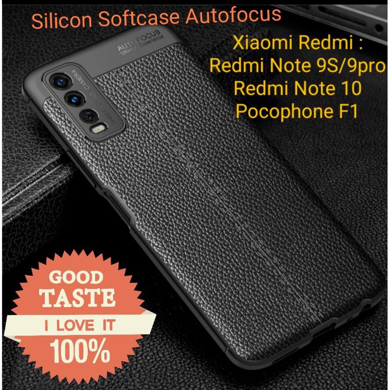 Redmi Note 9S 9pro 10 Pocophone F1 Silicon Autofocus Leather Softcase Casing Cover TPU