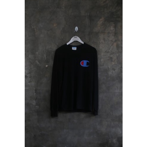 Endarfootwear - CHAMPION LONGSLEEVE BLACK C BIG LOGO