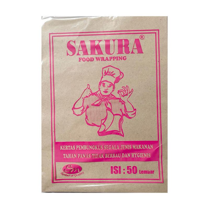 Jual Kertas Bungkus Nasi Sakura Pink Cokelat Warteg Ekonomis Sakura 37x27 Isi 50 Lembar Shopee