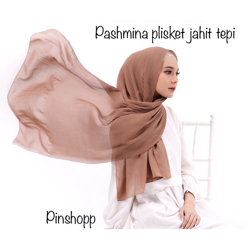 Pashmina Plisket Shawl/Pashmina Plisket Pashmina Diamond crepe/Pashmina pleated shawl-3