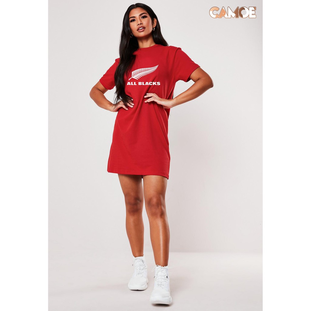 baju dress wanita premium all blacks rugby new zealand