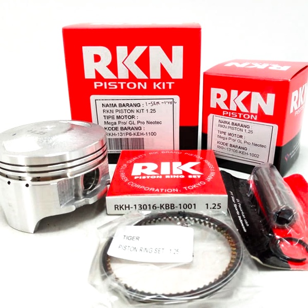 Seher Piston Kit Honda Mega Pro GL Pro Neotech OS STD 0.25 0.50.0.75 1.00 RIKEN RKN Japan Quality