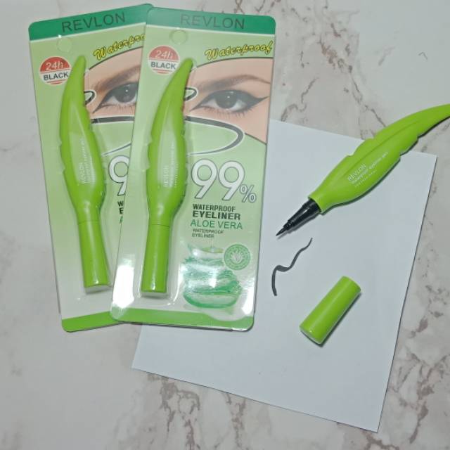 ECER!! EYELINER DAUN ALOE VERA 95% SMOOTH AND DURABLE