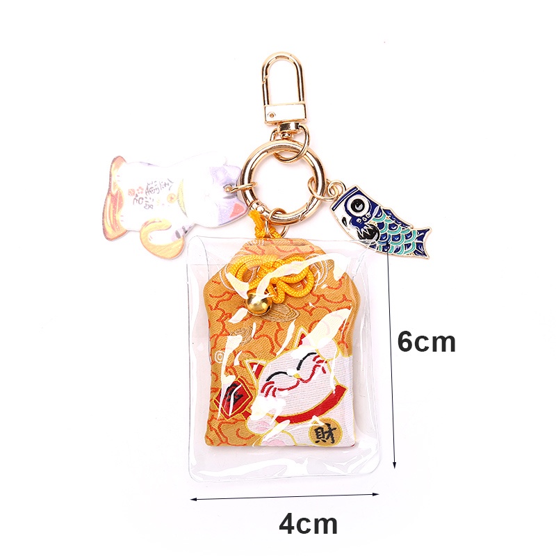 1pc Gantungan Kunci Neko Misfortune Lucky Maneki