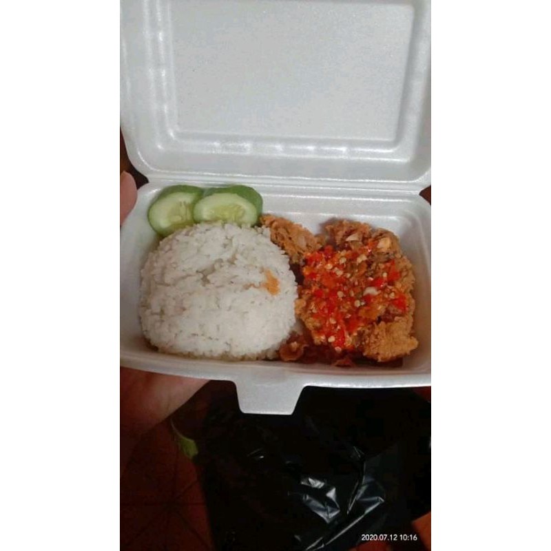 

ayam geprek paket es teh