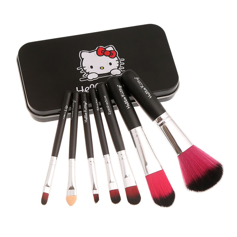 Brush HELLOKITTY kuas kaleng set isi 7 set brush make up/ Brush lembut