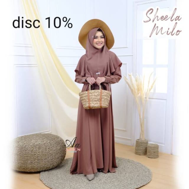 Ready stok gamis sheela set vol.2  ori by aden hijab