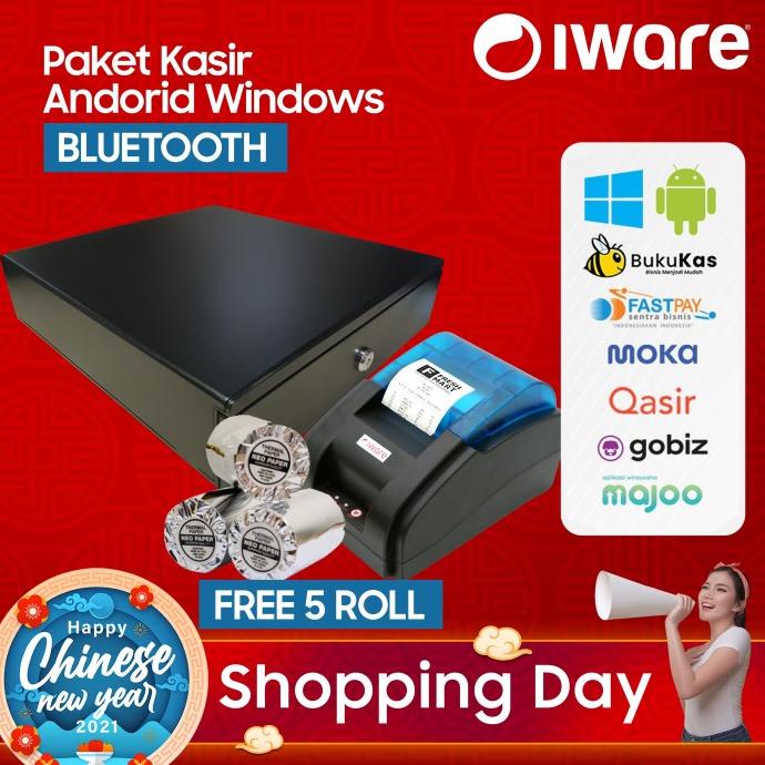 

Paket Kasir A Cash Drawer + Printer Rpp02 + Kertas Struk 58Mm .