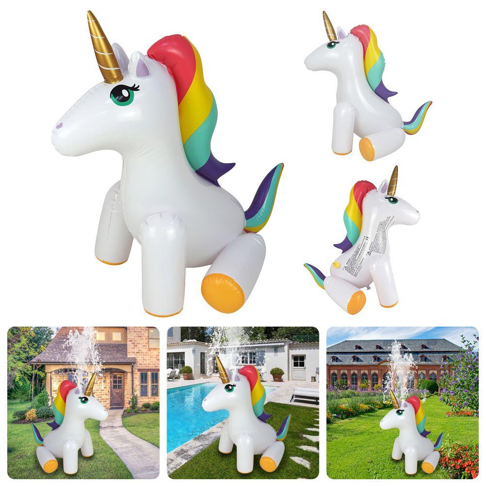 Semprotan Air Bahan PVC Bentuk Hewan Unicorn Untuk Taman Rumah