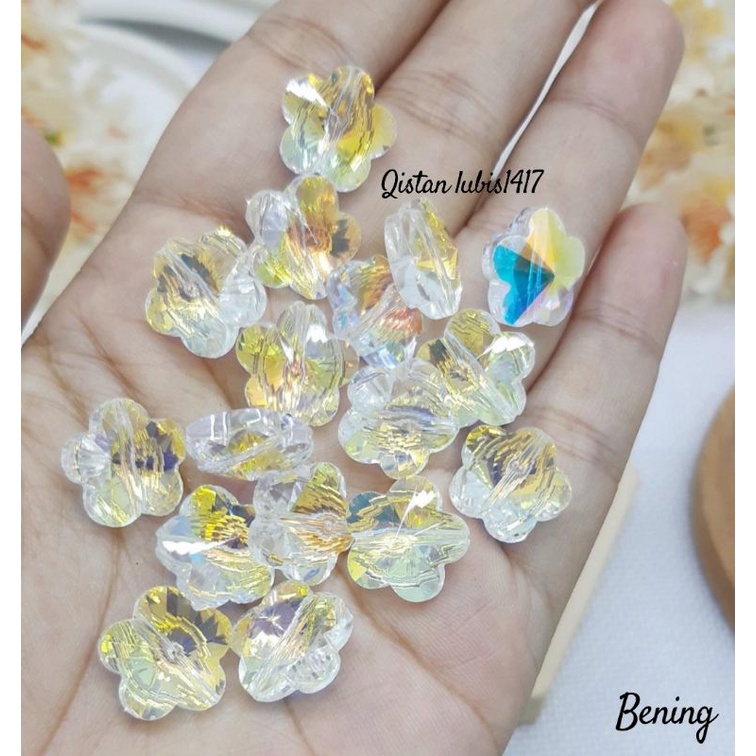 Crystal bunga &amp; love Transparan