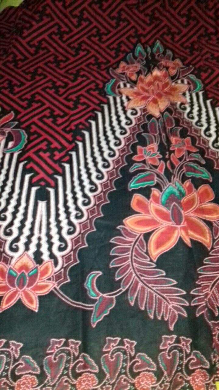 Kemeja Batik Pria Lengan Panjang Batik Merah Size M L Xl Xxl  Bswart Hrb026