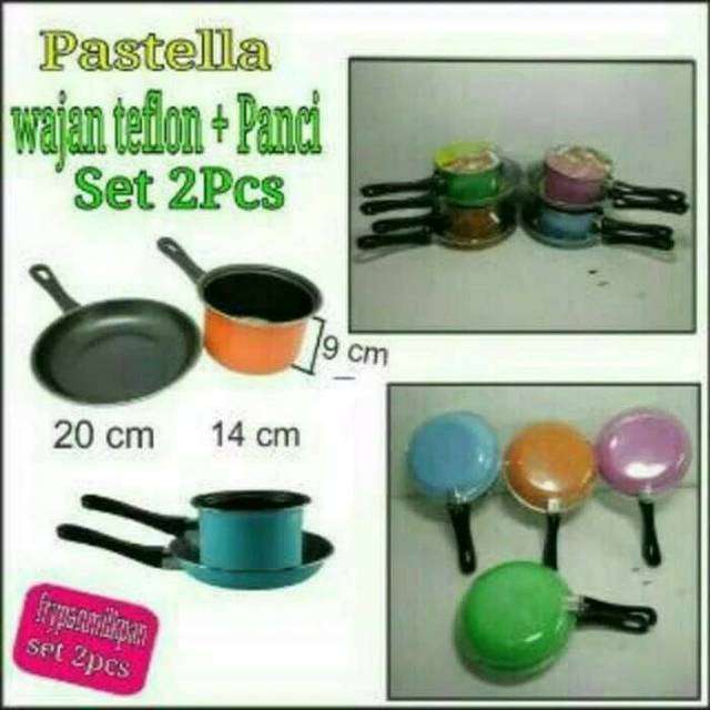 Maspion Panci Set Susu/ Milk Set 14cm &amp; Fry pan 20cm PASTELA Set