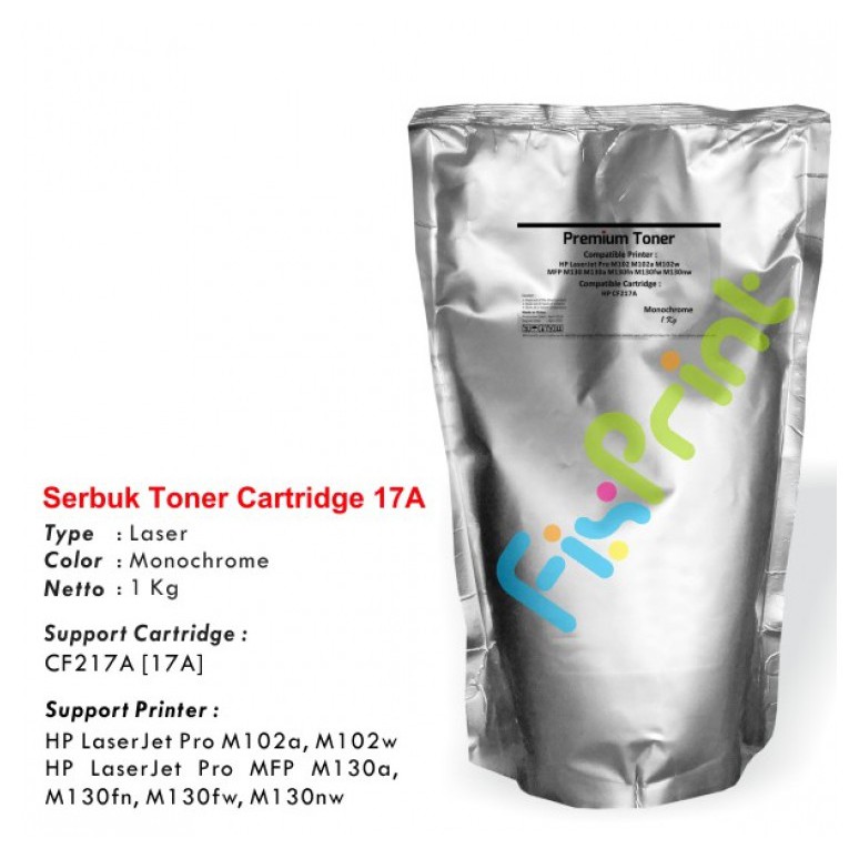 Serbuk Toner Refill HP 17A 1KG Printer M102a M130a M102w M130fw M130nw