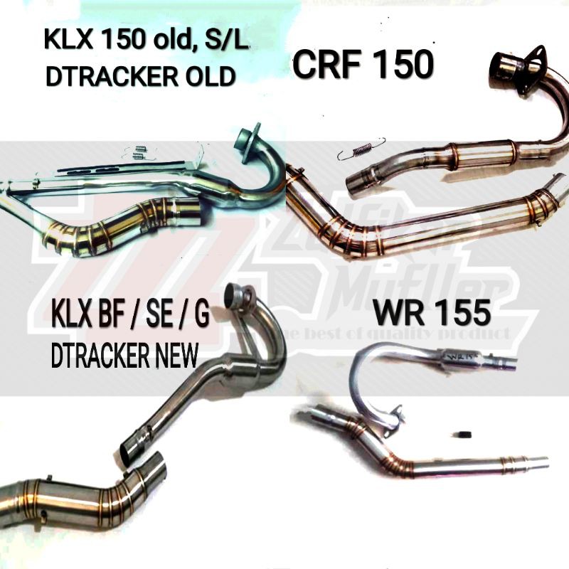 HEADER/PIPA/LEHER/GULU BANYAK KNALPOT RACING MOTOR CRF,KLX,KLX BF,DTRACKER,WR155