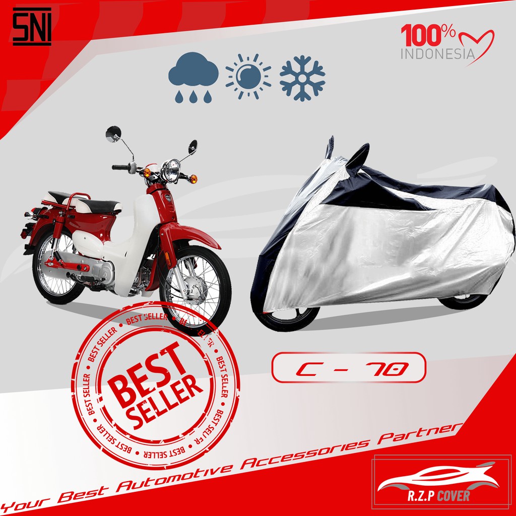 COVER MOTOR C70 SELIMUT MOTOR C70 SARUNG MOTOR C70 BAHAN TEBAL