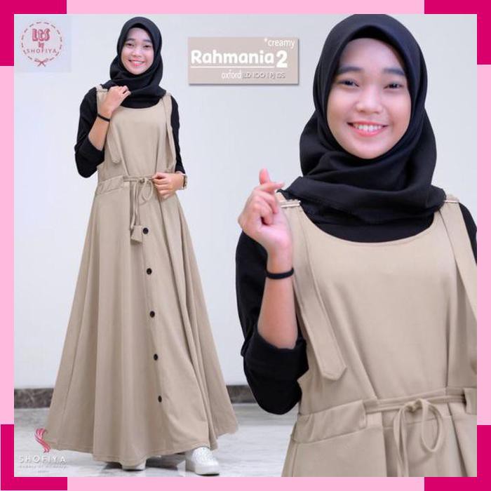 RAHMANIA 2 OVERALL 1 SET OVERALL WANITA GAMIS REMAJA PAKAIAN WANITA PAKAIAN MUSLIM OVERALL MUSLIM