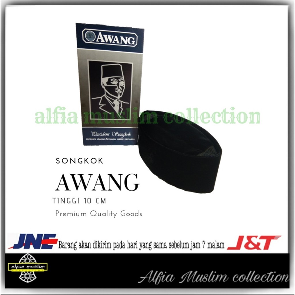 Songkok Awang Peci Awang Tinggi 8 cm Kopuah Awang Peci AC
