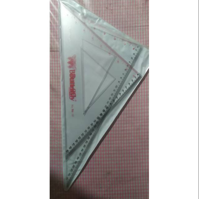 

Penggaris segitiga merk butterfly no 12
