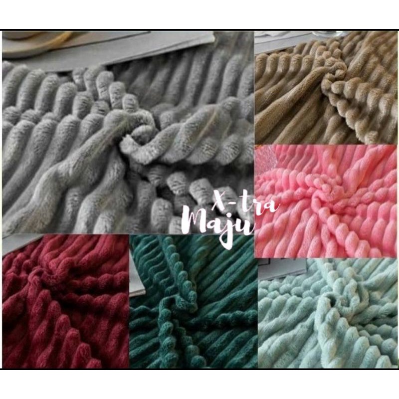 Selimut Bulu Halus Dewasa Polos 180x200 New Premium Quality - SOLID