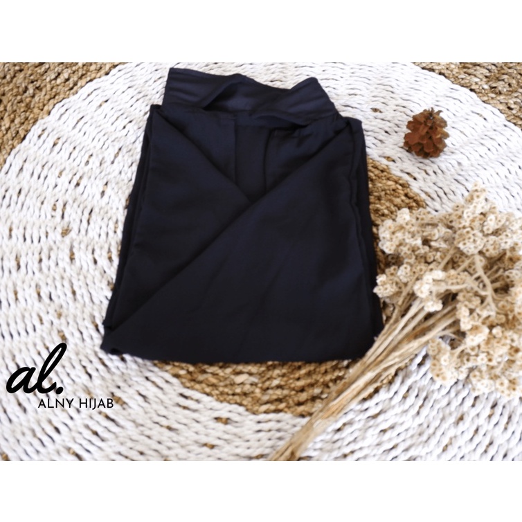 Alny Hijab - CARDIGAN YOLA BATWING BASIC OUTER ATASAN WANITA-YOLA HITAM