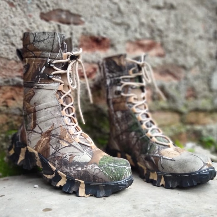 SEPATU TACTICAL SAFETY CAMO PEMBURU PDL NINJA BOOTS SWAT LORENG TERLARIS TERBARU ORIGINAL