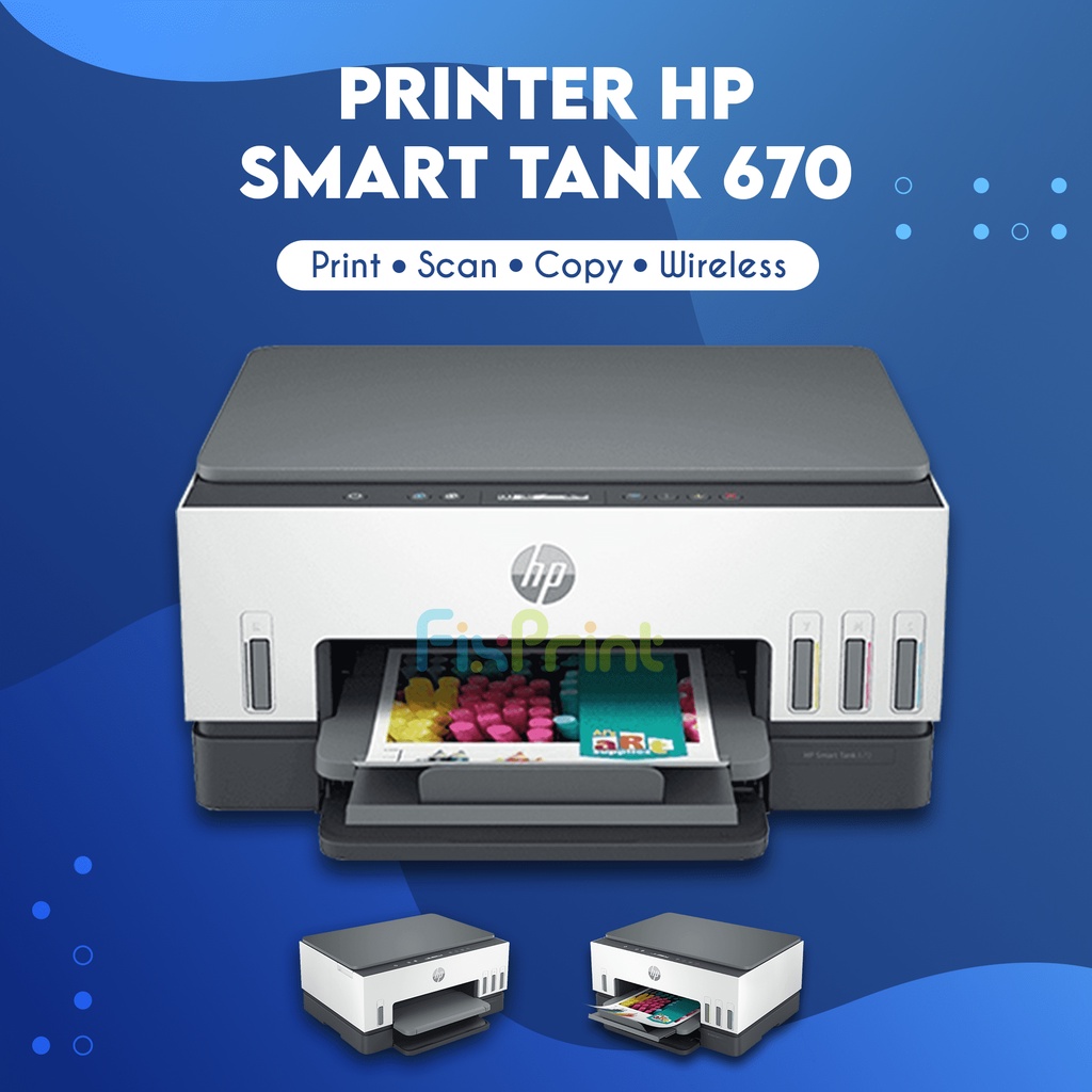 HP Smart Tank 670 Print Scan Copy Wireless Bluetooth Duplex GARANSI