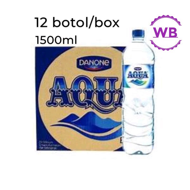 

aqua air mineral 1500ml per kotak