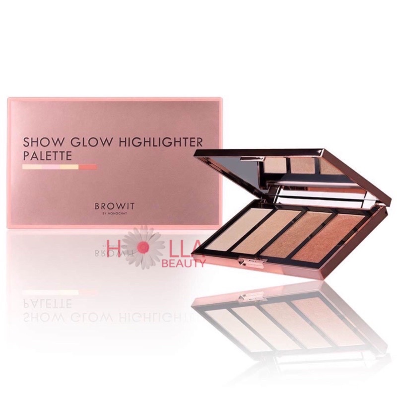 BROWIT Show Glow Highlighter Palette/makeup/kosmetik/wajah/bedak/thailand