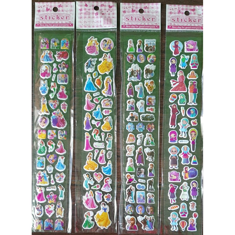 

Stiker karakter anak, stiker timbul