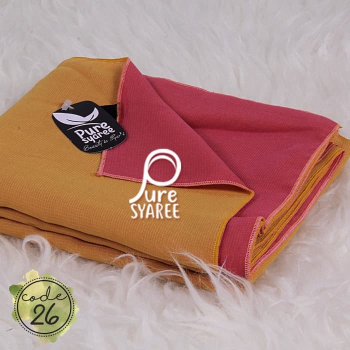 Promo Jilbab syari segi empat Bolak Balik Merah bata  Caramel Limited