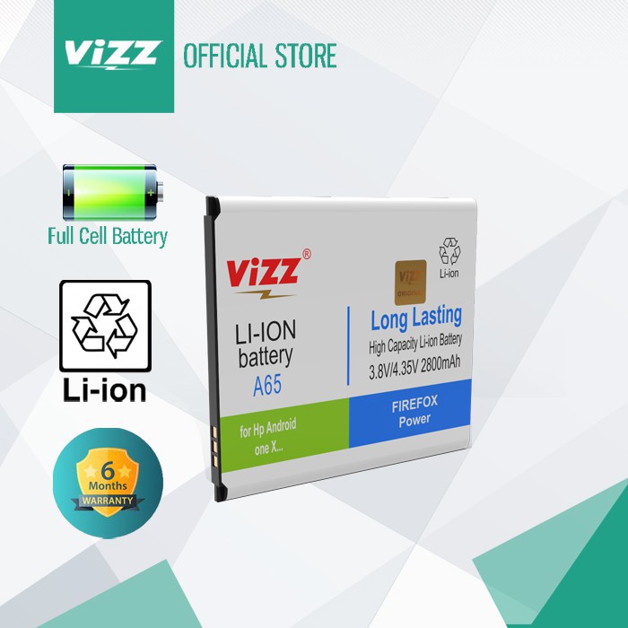 Baterai Batre Vizz Evercoss Cross A65 Android One X A74F Original Vizz