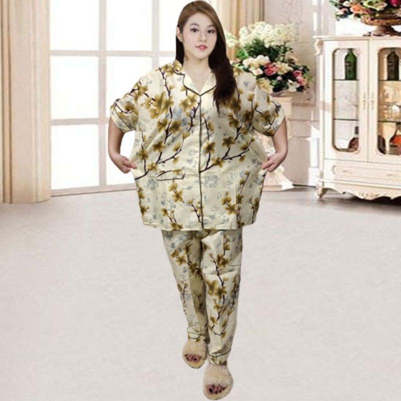 BAJU TIDUR WANITA CP JUMBO XXL MOTIF FLOWER