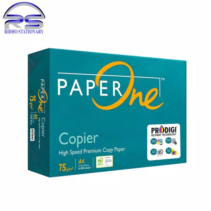 

Kertas HVS A4 75 Gsm Paper One - 1 RIM (500 lembar) / GOSEND-GRAB EXSPRES
