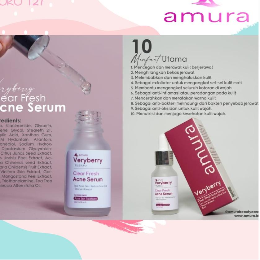 [PROMO WAT41] AMURA Serum Expert Serum Gold Kecantikan Skincare Skin care Acne Wajah Flek Hitam BPOM Asli 100% COD Grosir