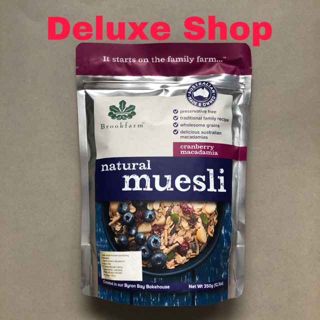 

Brookfarm Cranberry Macadamia Natural Muesli 350g