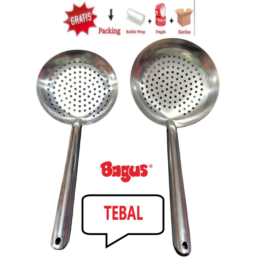 Saringan / Serok Gorengan Stainless Tebal Bolong-Bolong