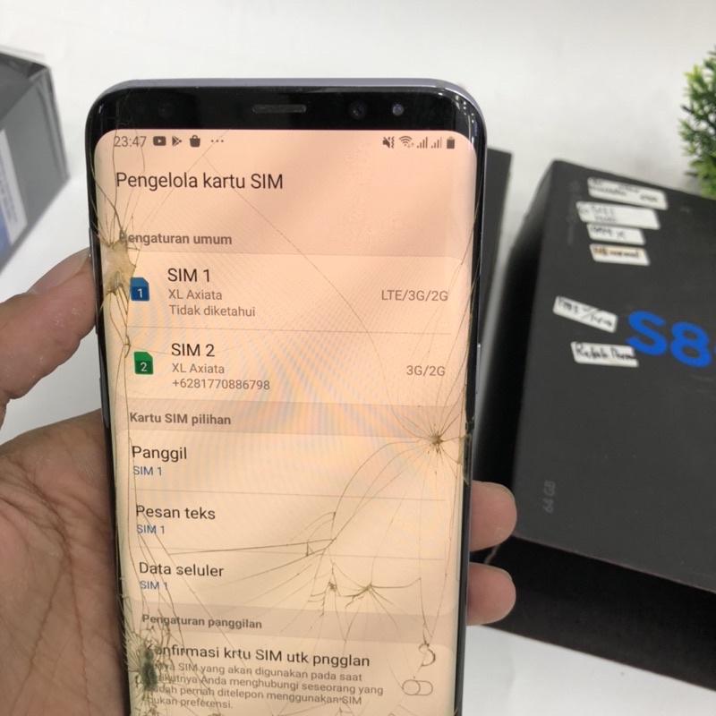 samsung s8 plus retak normal