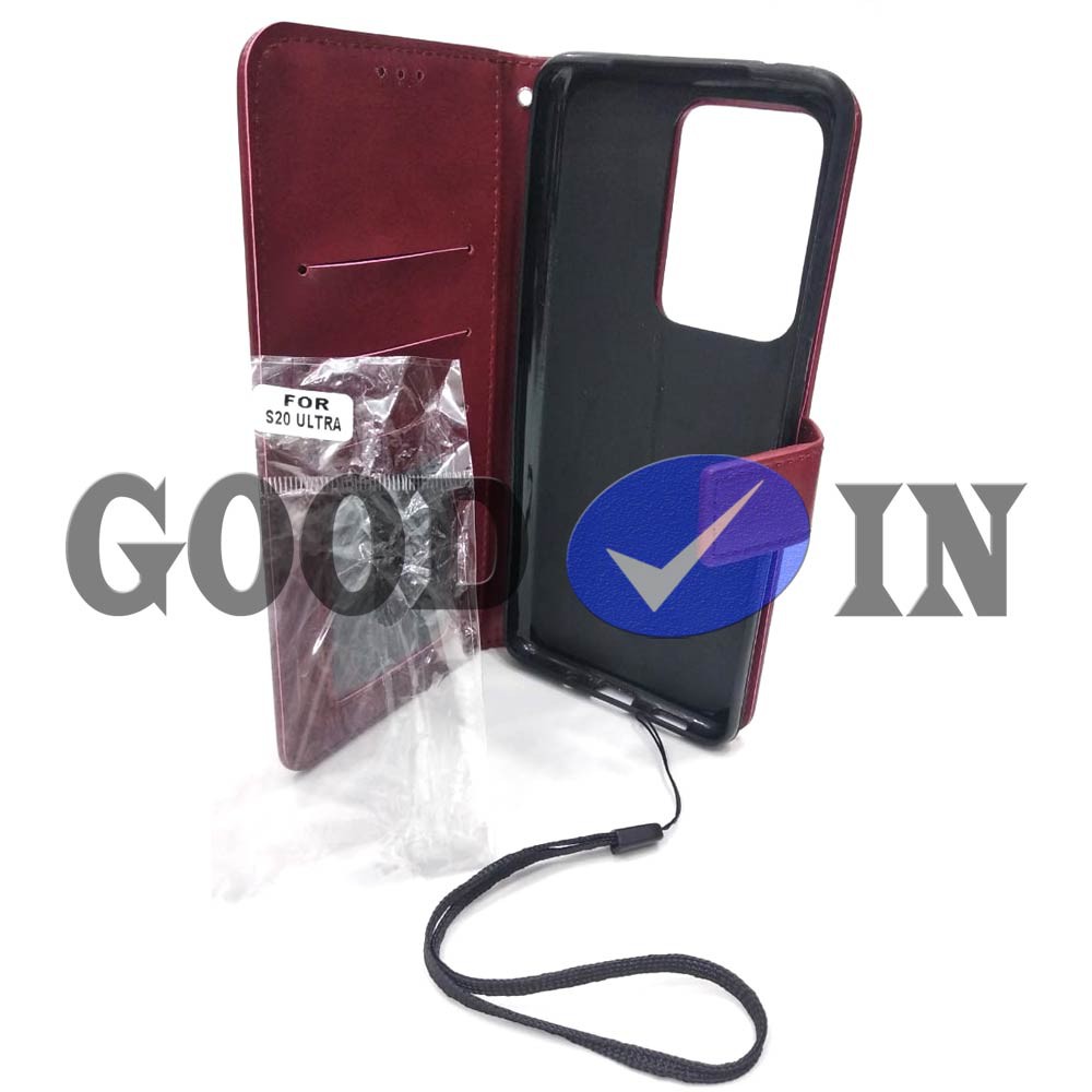 Flip Case - Flip Polos - Case Dompet Kulit Polos - Case Samsung S20 Ultra