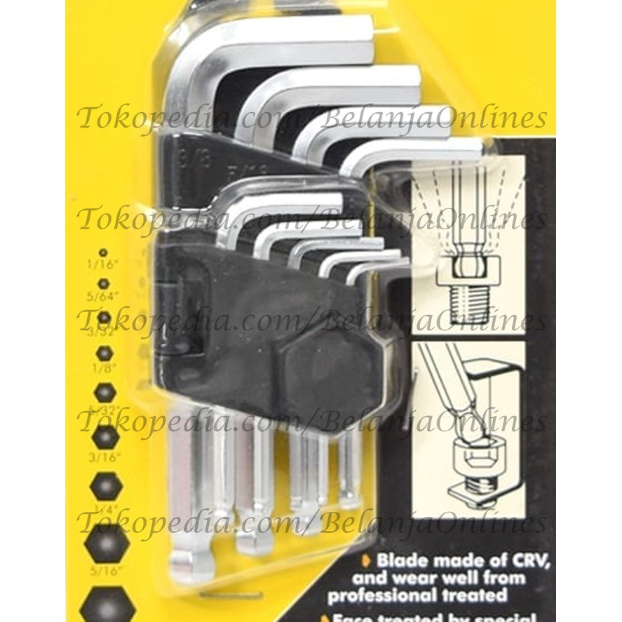 freeongkir ORIGINAL KRISBOW SET KUNCI L BALLPOINT HEX 1 16 3 8 INCI 20 CM 9 PCS gratisongkir