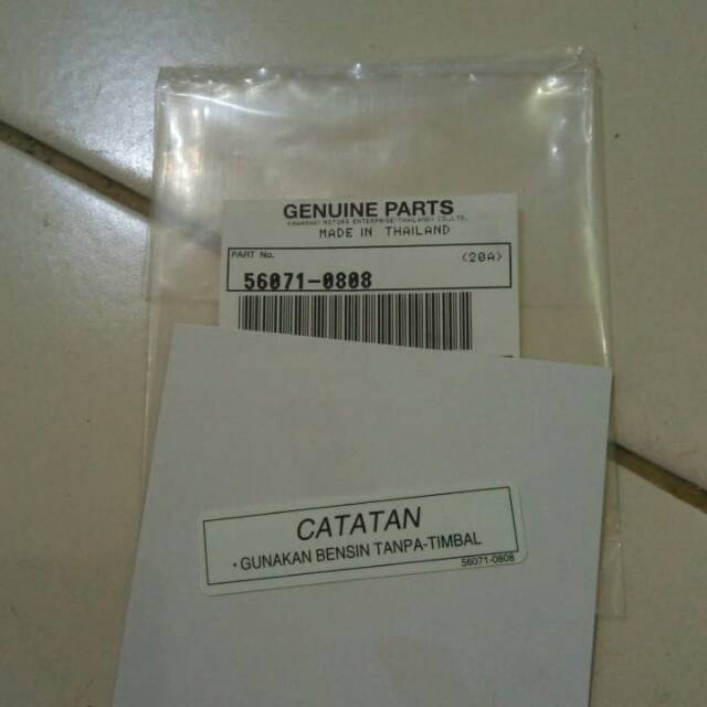 

Stiker penting catatan gunakan bensin tanpa timbal ninja original