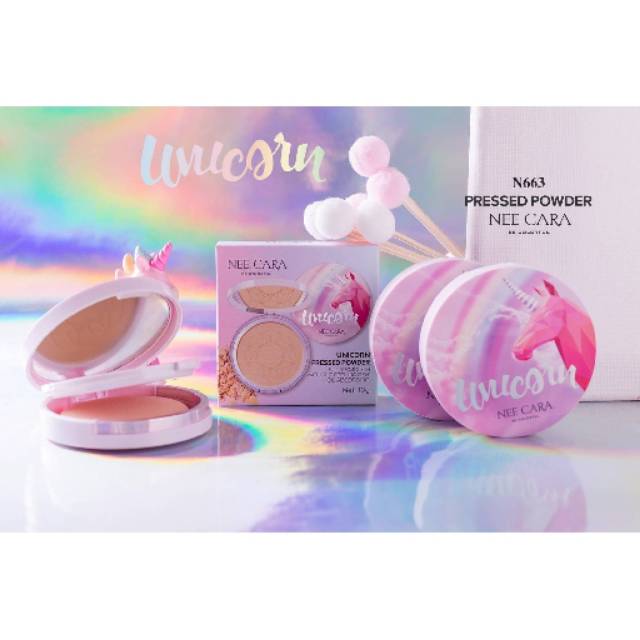 NEE CARA Unicorn Pressed Powder #N663 Thailand / Compact / Bedak Padat / Silky Smooth Oil Absorbing