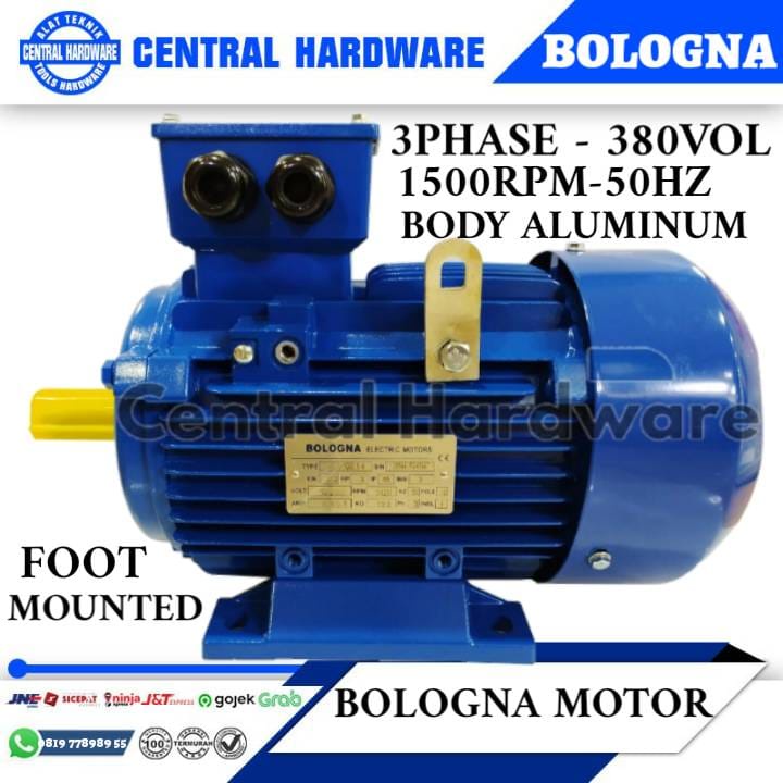 BOLOGNA MOTOR 0.5HP/0.37KW/1500RPM/3PHASE/ FOOT MOUNTED