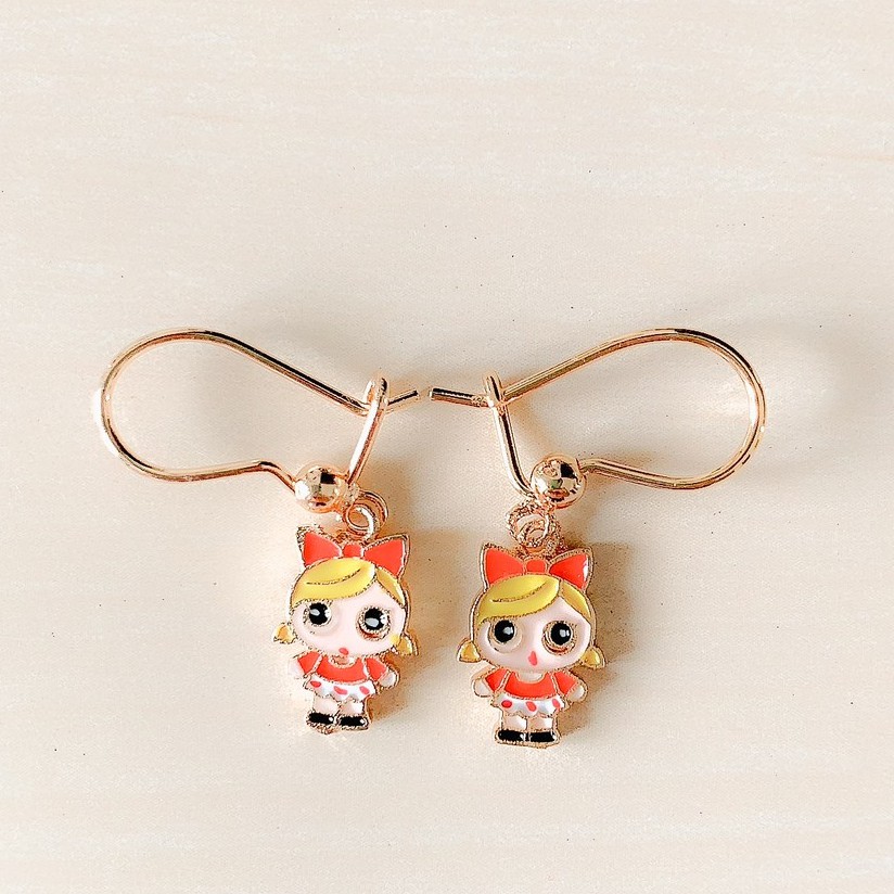 Anting / Giwang  Anak Putri Merah Gold