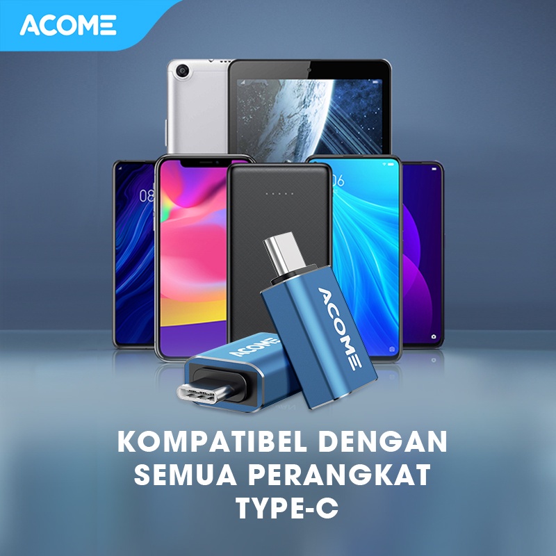 ACOME Converter Android OTG Micro USB Type C USB 3.0 Adapter Fast Data Transfer Original Garansi Resmi 1 Tahun