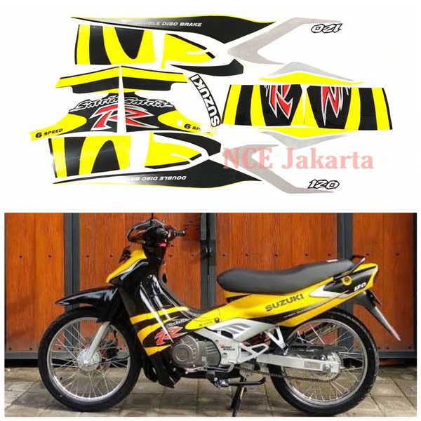 STIKER STRIPING SATRIA KOTAK LUMBA HITAM KUNING