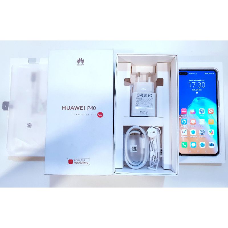 Huawei P40 5G Silver Frost RAM 8/128 GB Spek GILA, Kamera ampun dahh gada obat GMS installed