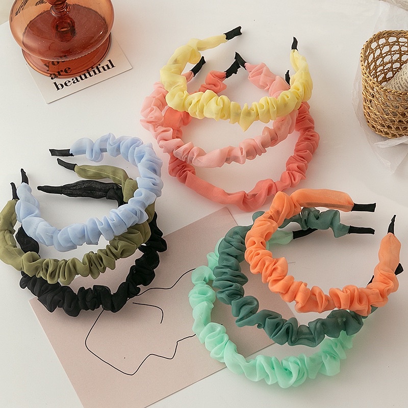 Bando Bandana Scrunchies Scrunchie Skruncis Wanita Bando Korea Hill