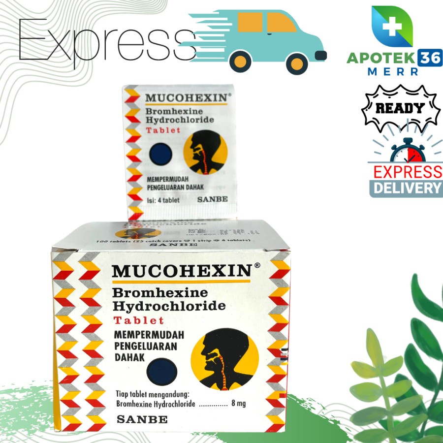 MUCOHEXIN 8MG TABLET STRIP ISI 4 Batuk